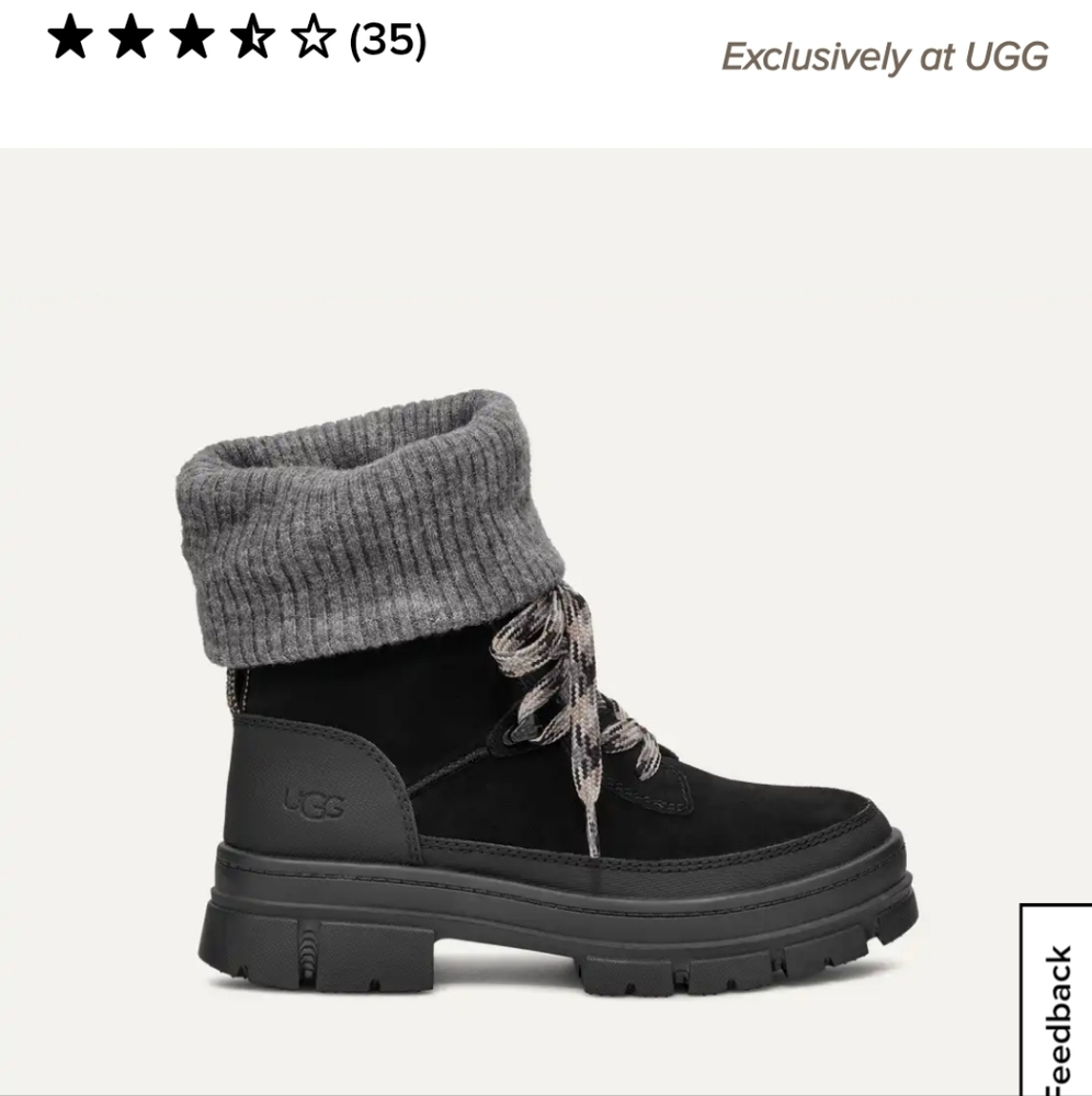 NEW UGG laceup boots sz7.5